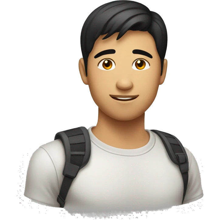 Asian guy Hispanic girl in love emoji