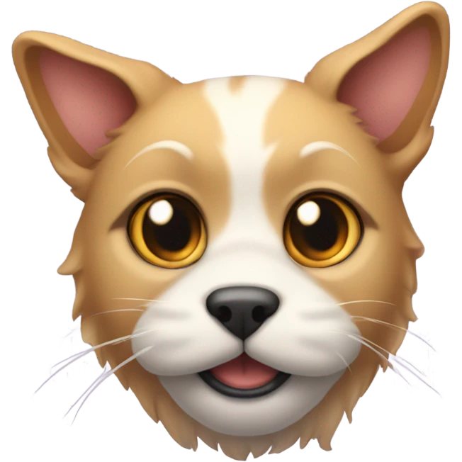 cat mix with dog emoji