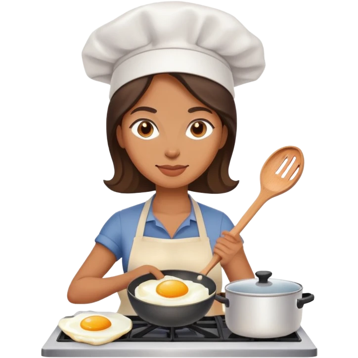 woman cooking eggs  emoji