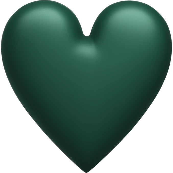 dark green matte heart emoji