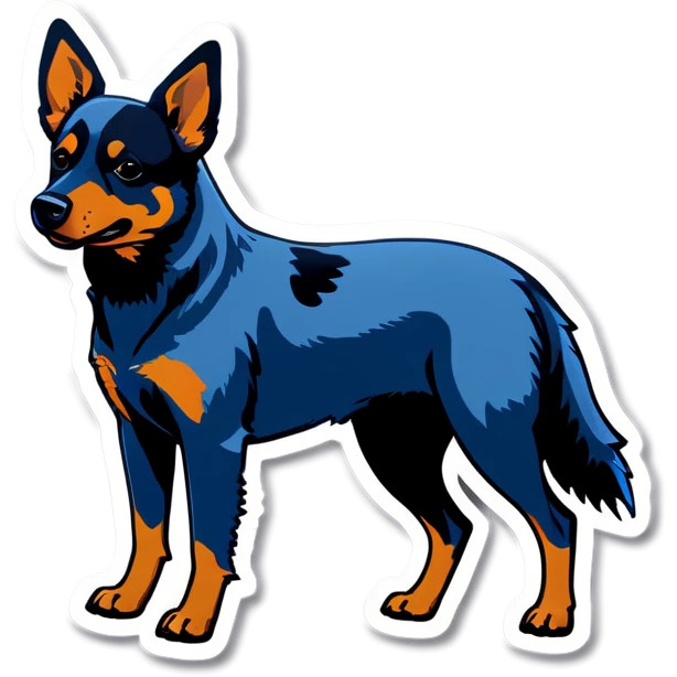blue heeler in blue heels emoji