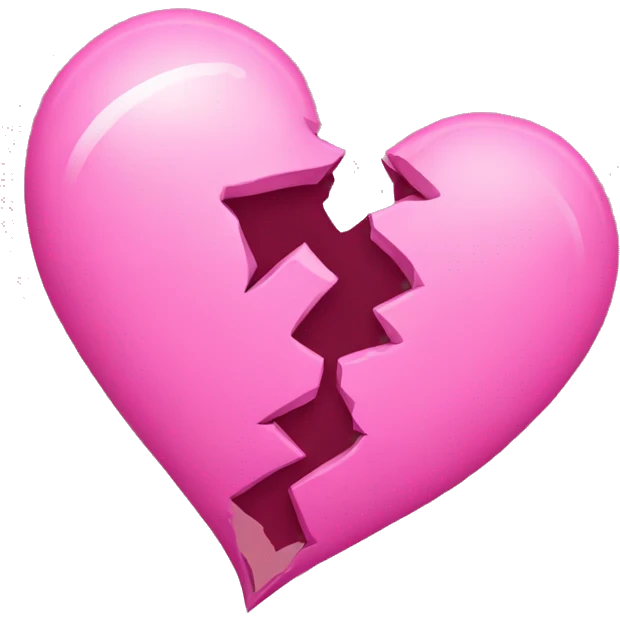 Pink broken heart emoji