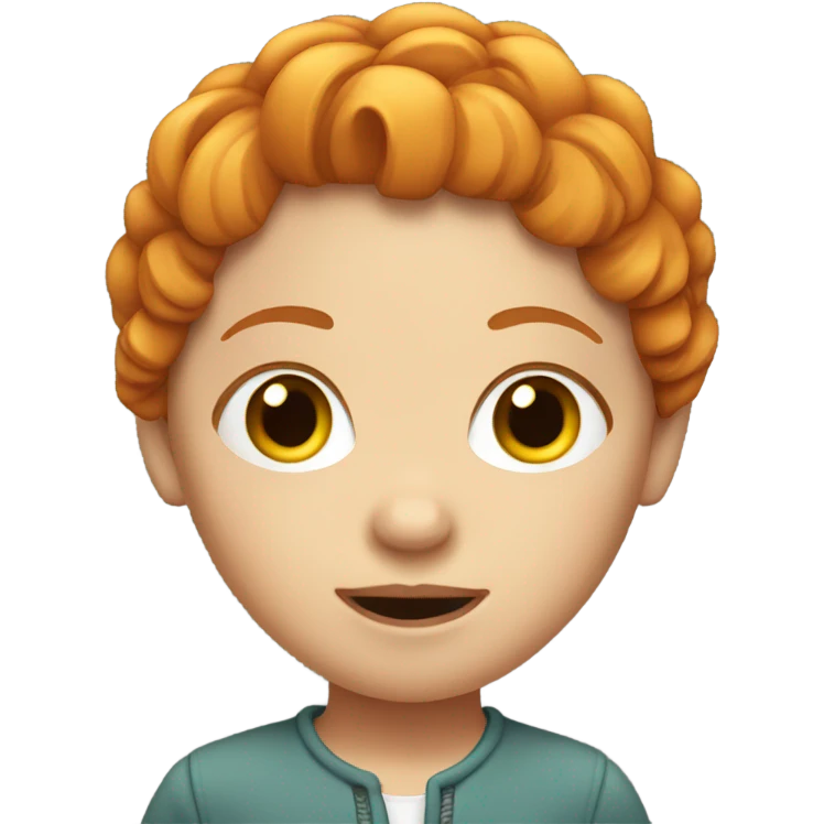 ginger girl with a massive head emoji