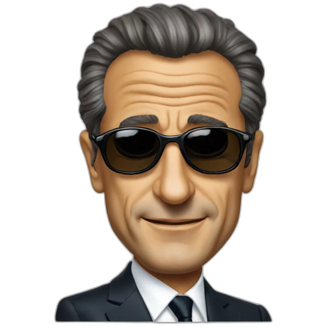 Sarkozy with sunglasses emoji
