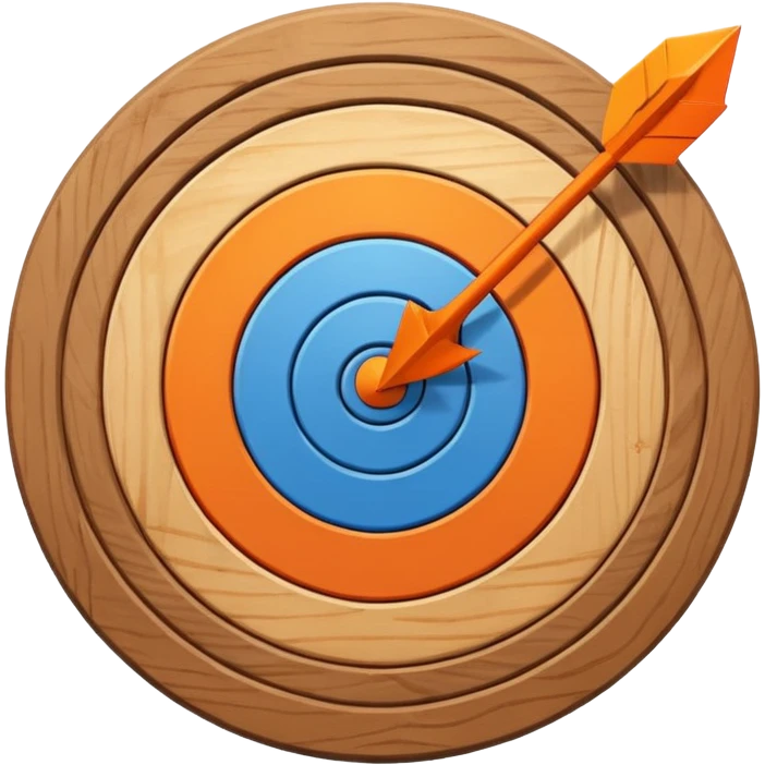 blue target with orange arrow in the center emoji