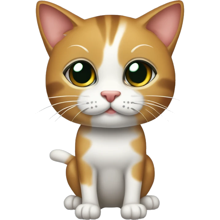 gato com bocão, cílios postiço e unhas pintadas debochado  emoji