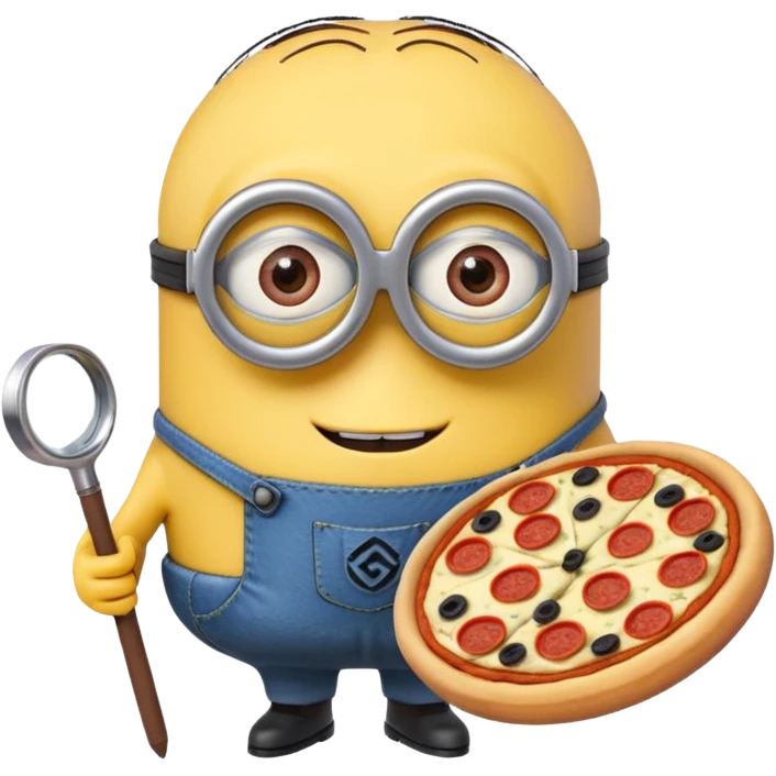 un minions  del cartone animato di colore viola con il pizzetto e gli occhiali da vista emoji
