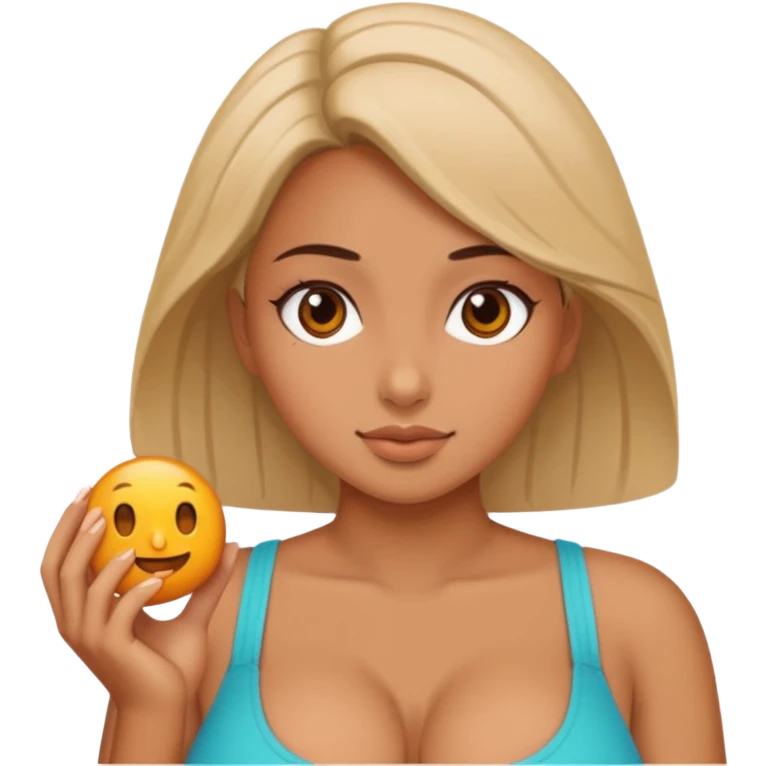Sexy girl with big boobs  emoji