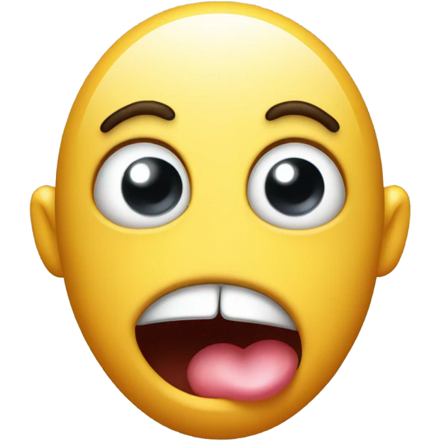 Suspicious emoji with long tongue sweating emoji