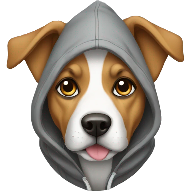 Dog with hoodie  emoji