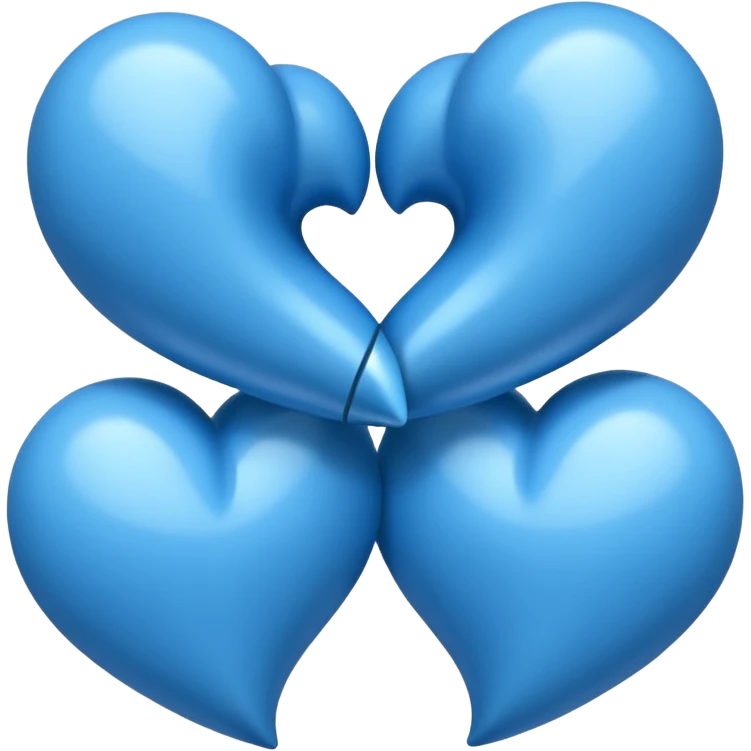 Two hearts but blue emoji