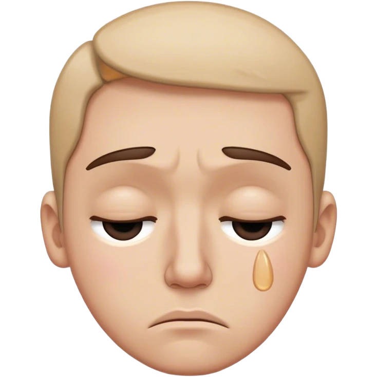 Eyes shut with tears in a sad way with a frown looking more like a pout  emoji