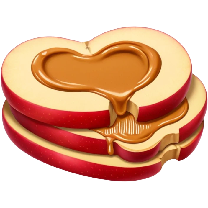 apple slices with peanutbutter emoji