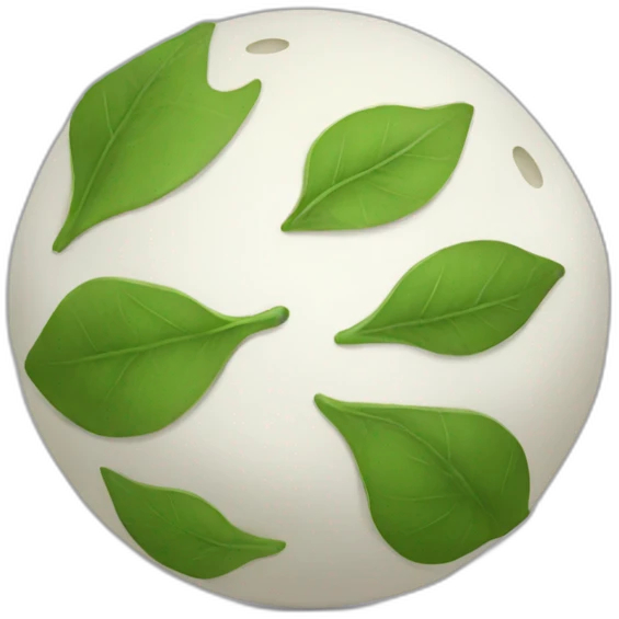 ball of mozarella + leaf emoji
