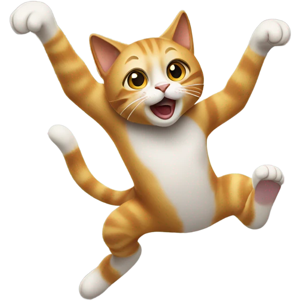 cat doing backflip emoji