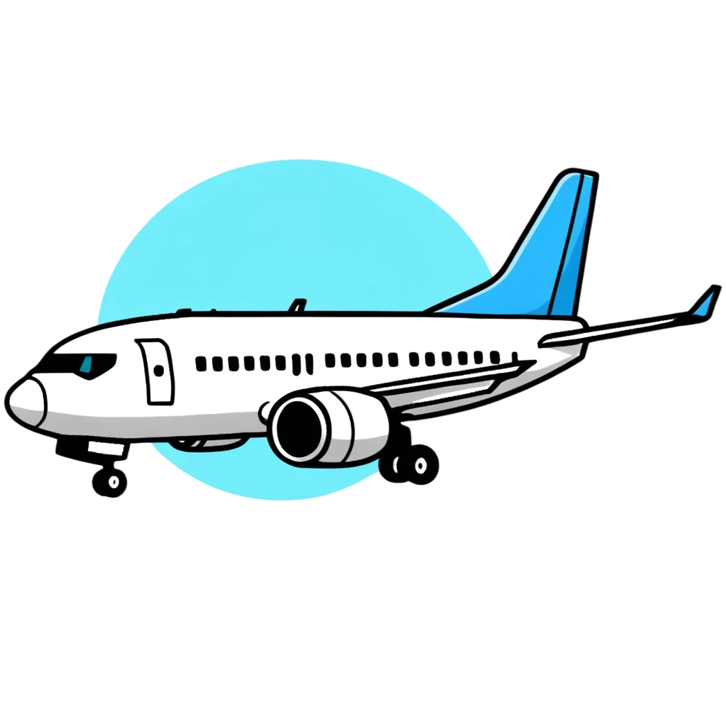 Boeing 737 commercial passenger airplane traveling around the world with Earth visible emoji