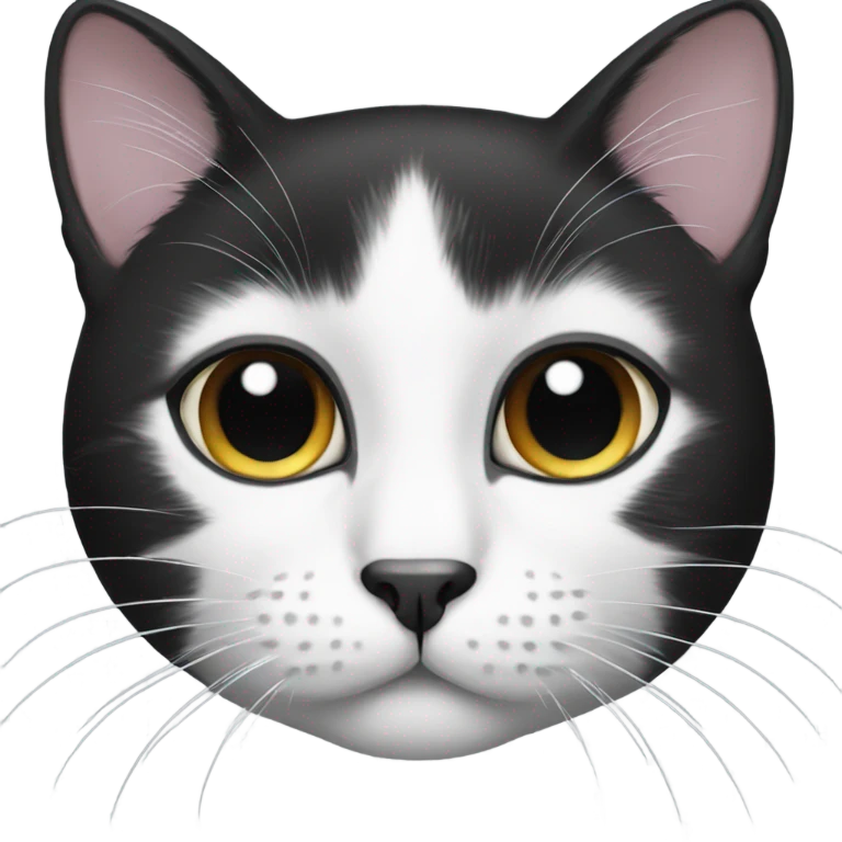 Black and white cat emoji