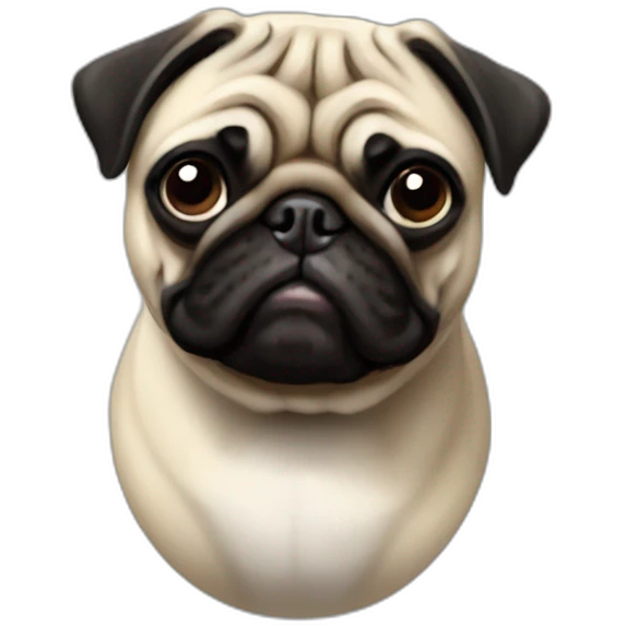 Tripod pug emoji