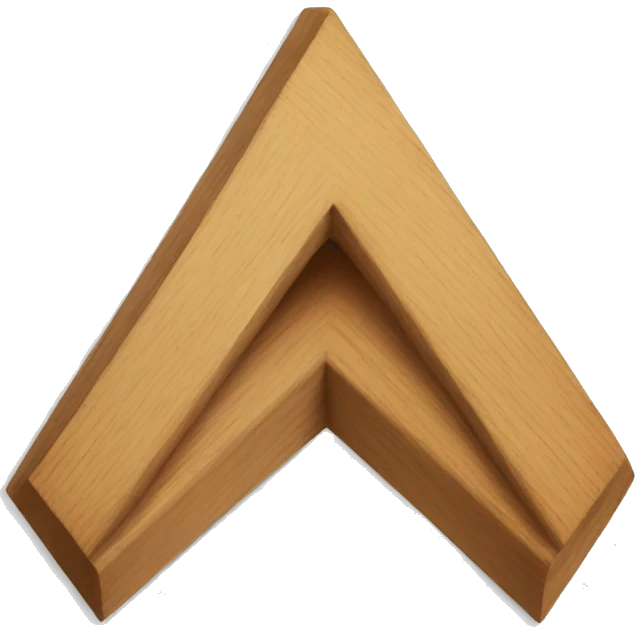 simple compact wooden triangle emoji