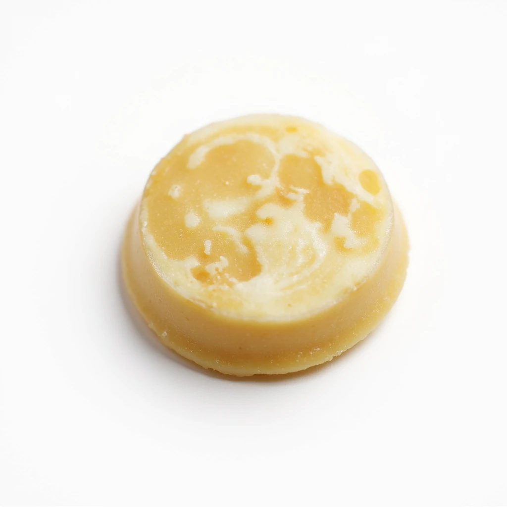 realistic moon-shaped candy, isolated, no background emoji