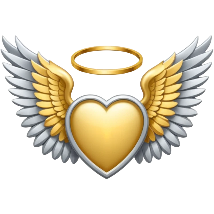 holy saint emblem with silver or white wings  emoji