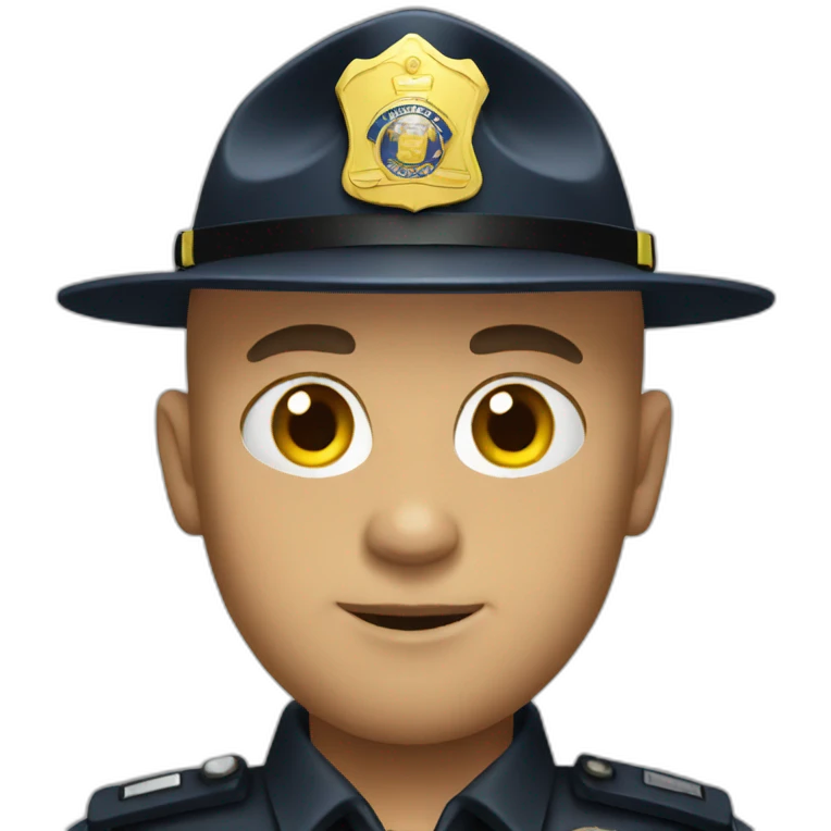 bald cop emoji