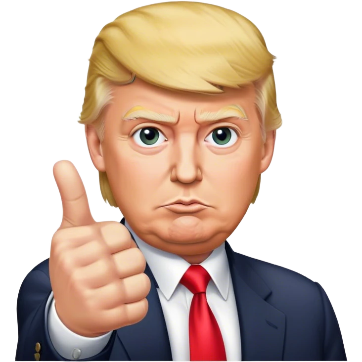 Donald Trump points his finger at the camera emoji