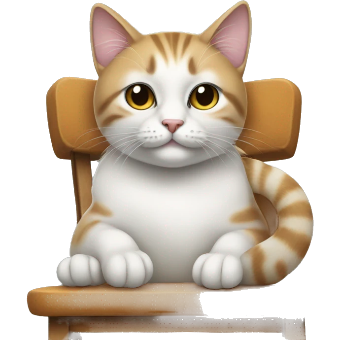 Cat sitting on a chair emoji