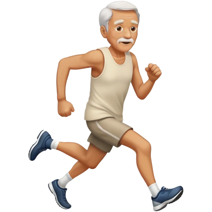 Old man running  emoji