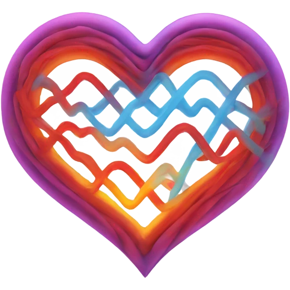 Heart rippling out energy waves emoji