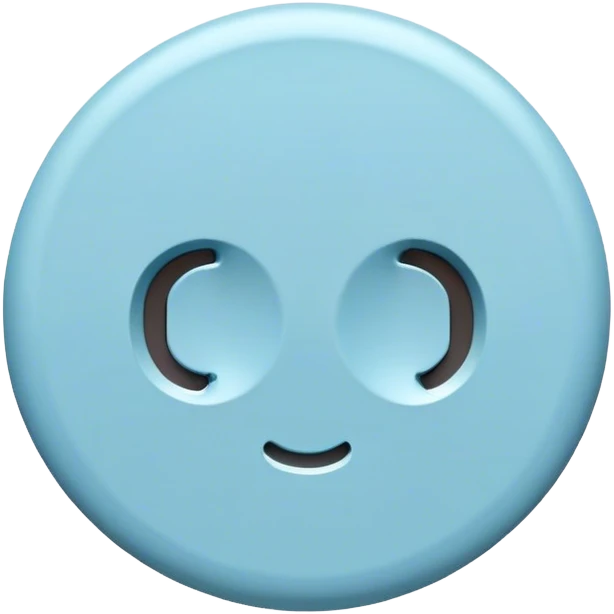One light blue sewing button  emoji