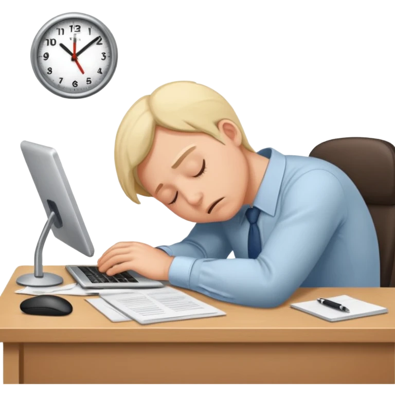 falling asleep at work emoji