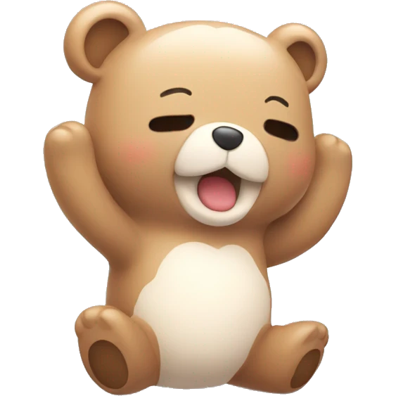 Kawaii Teddy bear breathing out air emoji