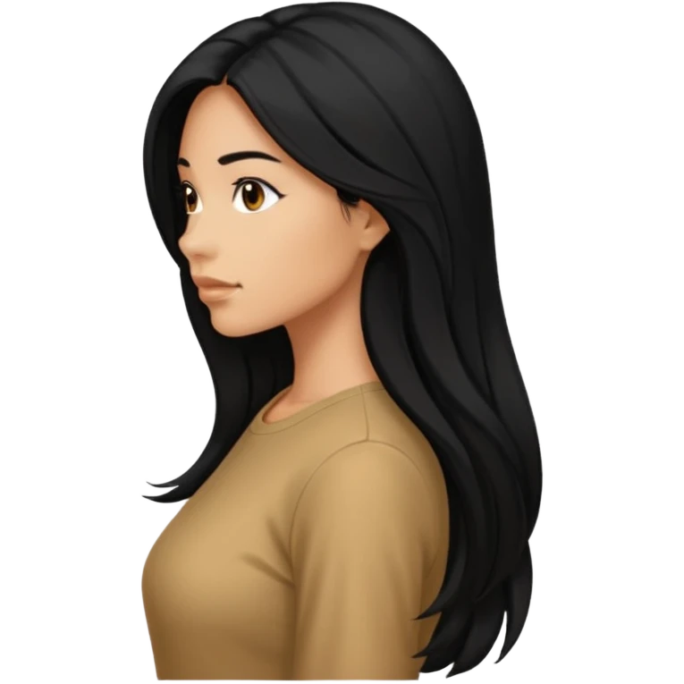 woman side profile standing emoji