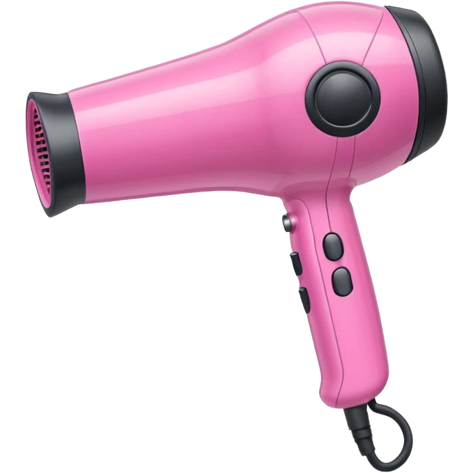 pink hair dryer emoji