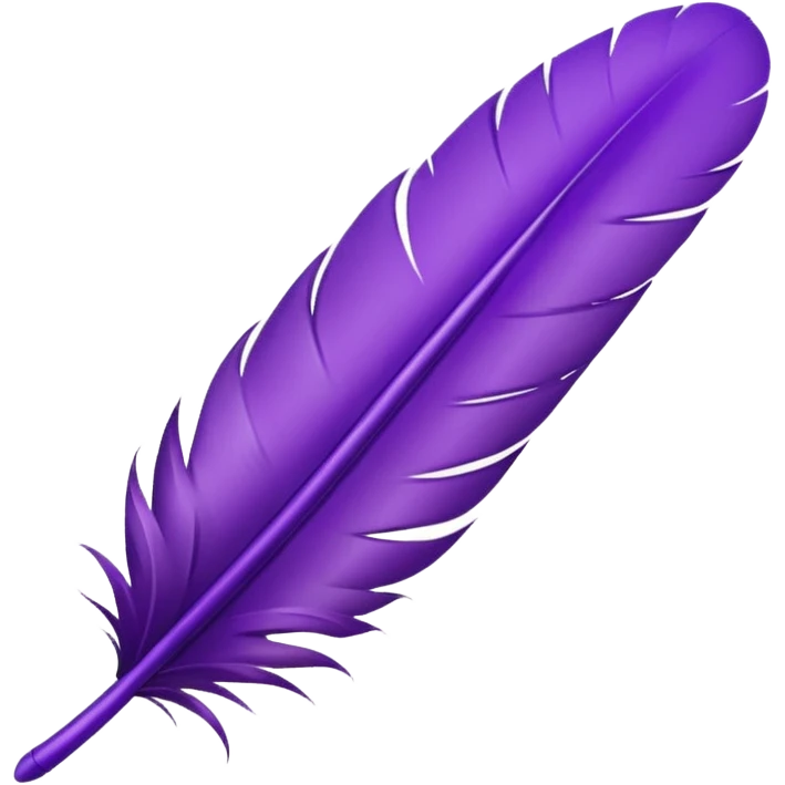 Purple feather modern minimailstic design emoji