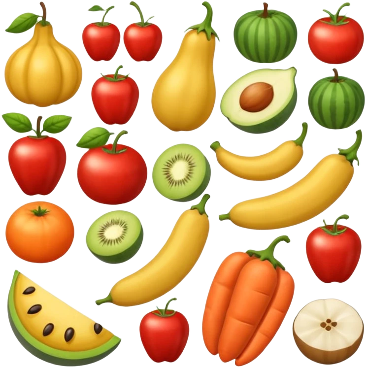 one photo with food like catalog cards from delivery  emoji