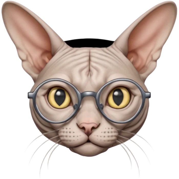 sfenks cat with glasses  emoji