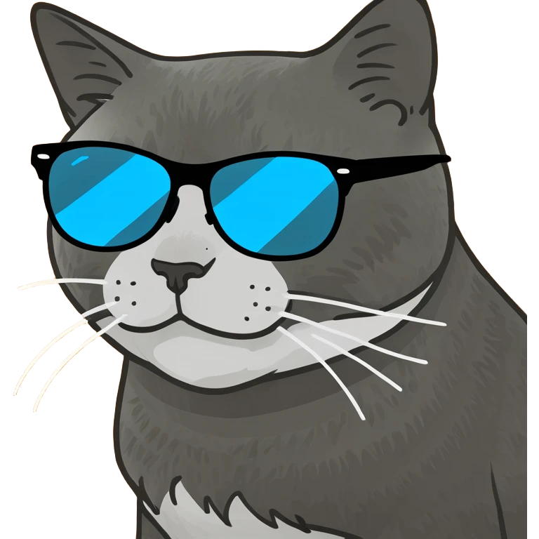 Cat with sunglasses emoji