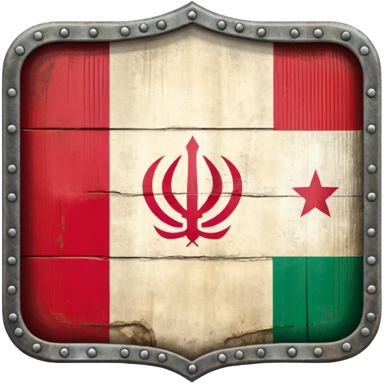 rectangular shield with old the flag of Iran emoji