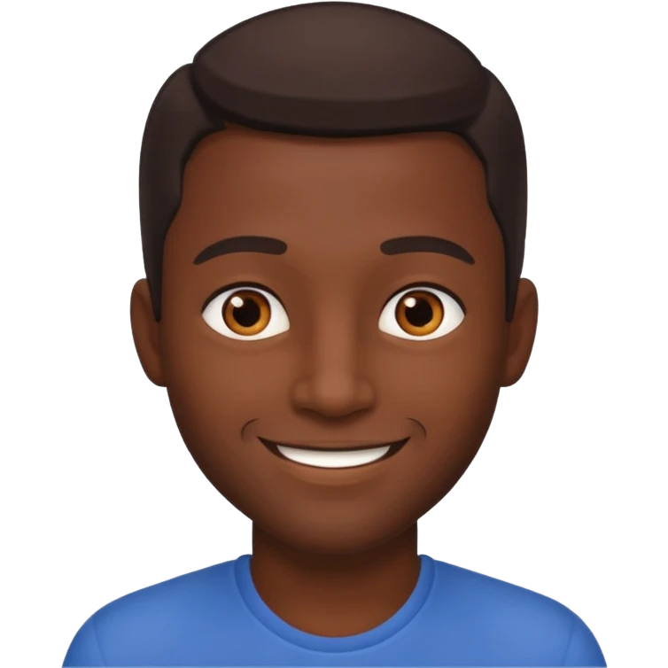 Handsome smiling dark-skinned male portrait emoji