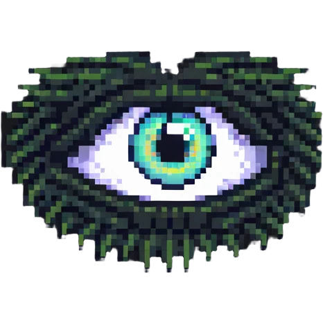 simple pixel art eyes emoji