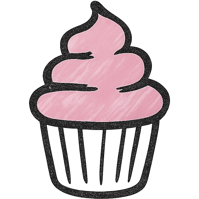 cupcake with pink icing emoji