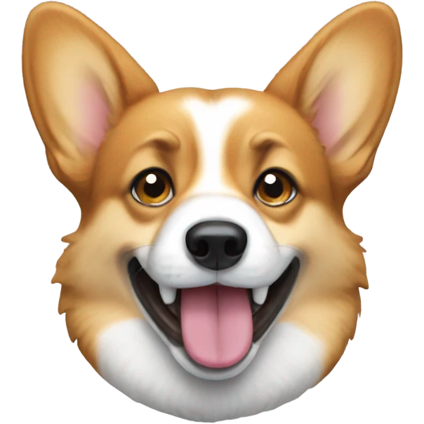 Corgi chewing emoji