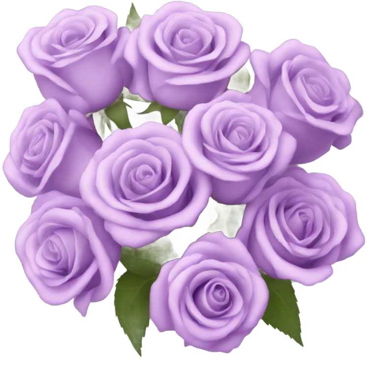 light Purple Rose Bouquet  emoji