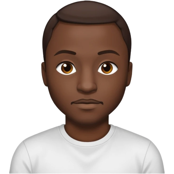 Akon with dark brown hair emoji