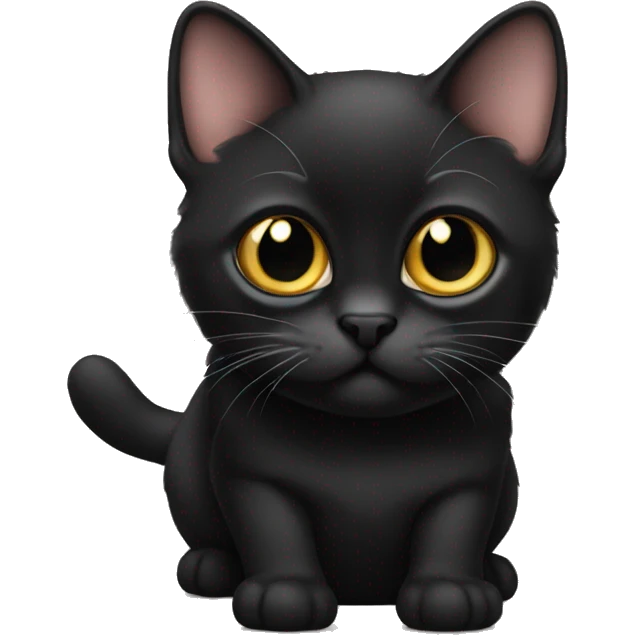 Black munchkin cat emoji