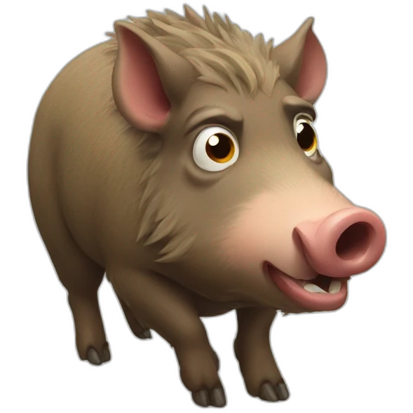 surprised boar emoji