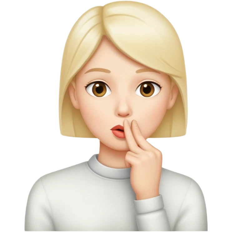 finger over lips shushing shhh gesture emoji