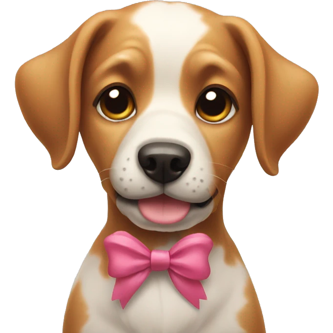 Dog with bow emoji